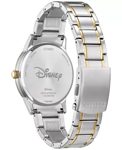 Eco-Drive Erkek Çırak Büyücü Mickey Çift Tonlu Paslanmaz Çelik Bilezikli Saat 40mm-Çift tonlu - 3