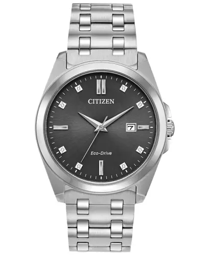 Eco-Drive Men's Corso Stainless Steel Bracelet Watch 41mm-Silver - 1