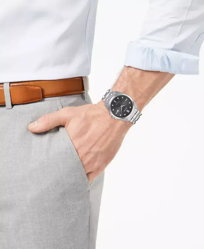 Eco-Drive Men's Corso Stainless Steel Bracelet Watch 41mm-Silver - 5