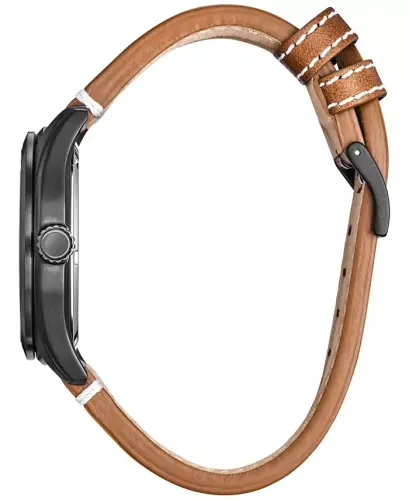 Eco-Drive Erkek Disney Mickey Mouse Kahverengi Deri Kayışlı Saat 43mm-Kahverengi - CITIZEN (1)