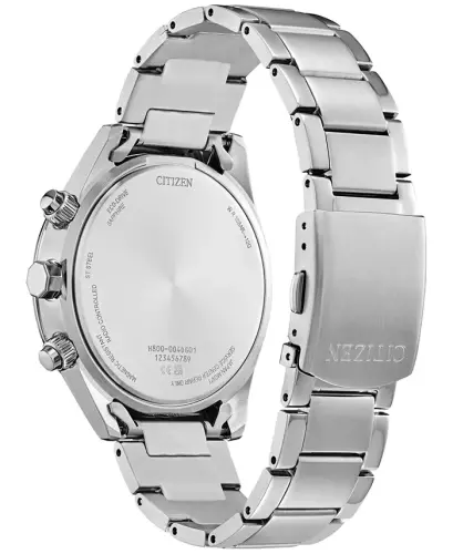 Eco-Drive Men's Chronograph Sport Luxury Radio Control Stainless Steel Bracelet Watch 43mm - Silver-tone - 3