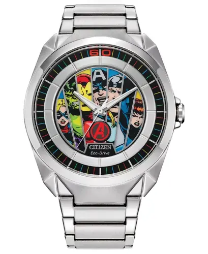 Eco-Drive Men's Marvel Classic Avengers Stainless Steel Bracelet Watch 43mm - Silver-tone - 4