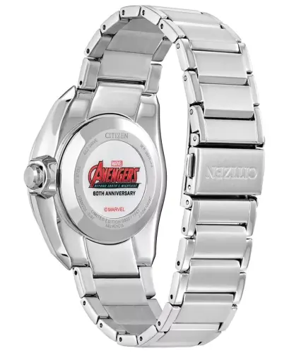 Eco-Drive Men's Marvel Classic Avengers Stainless Steel Bracelet Watch 43mm - Silver-tone - 6