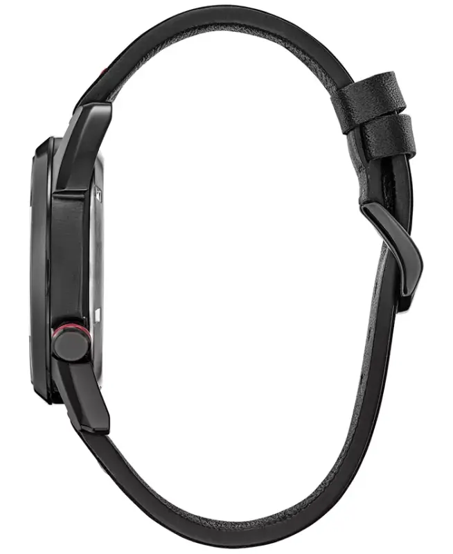 Eco-Drive Men's Marvel Miles Morales Black Leather Strap Watch 42mm - No Color - 2