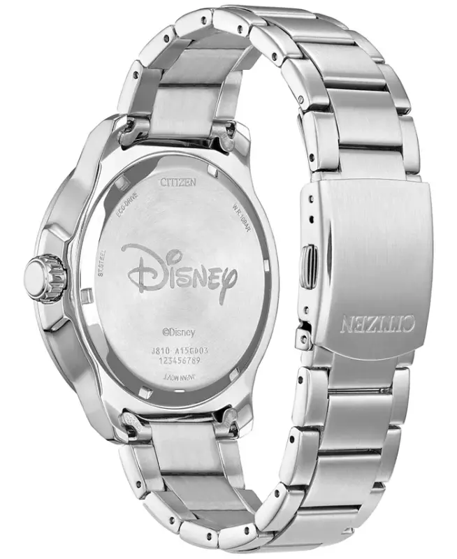 Eco-Drive Men's Mickey Mouse Astronaut Stainless Steel Bracelet Watch 42mm - Silver-tone - 3