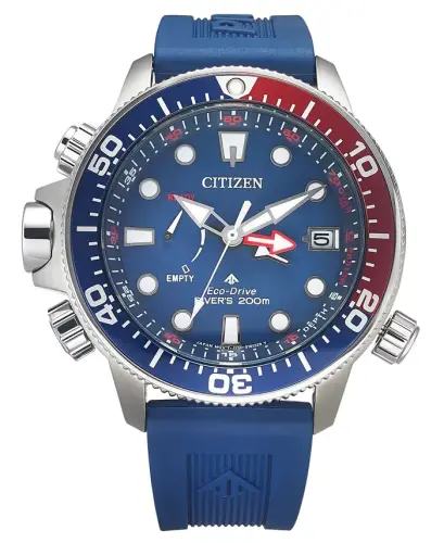 Eco-Drive Men's Promaster Aqualand Blue Silicone Strap Watch 46mm-Blue - 4