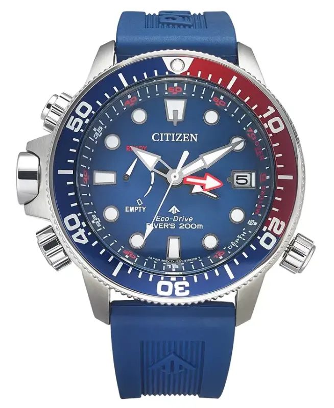 Eco-Drive Men's Promaster Aqualand Blue Silicone Strap Watch 46mm-Blue - 4