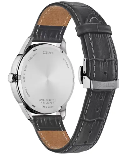 Eco-Drive Men's Rolan Gray Leather Strap Watch 40mm - Gray - 4