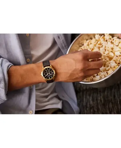Eco-Drive Erkek Rolan Kahverengi Deri Kayışlı Saat 40mm-Kahverengi - 5