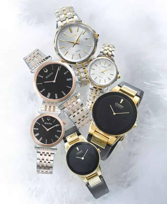 Eco-Drive Women's Axiom Black Leather Strap Watch 30mm - Black - 4