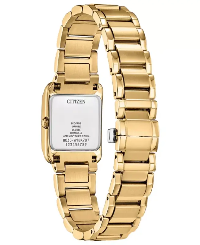 Eco-Drive Women's Bianca Gold-Tone Stainless Steel Bracelet Watch 28mm - Gold-tone - 2