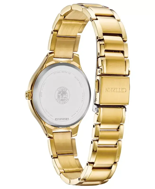 Eco-Drive Women's Corso Diamond-Accent Gold-Tone Stainless Steel Bracelet Watch 29mm - Gold - 3