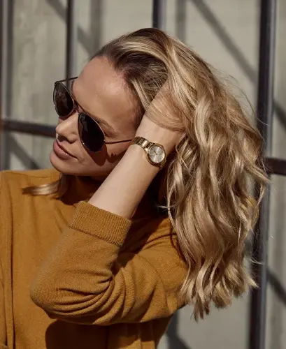 Eco-Drive Women's Corso Diamond-Accent Gold-Tone Stainless Steel Bracelet Watch 29mm - Gold - 4