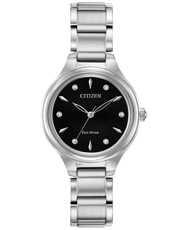 Eco-Drive Women's Corso Diamond-Accent Stainless Steel Bracelet Watch 29mm - No Color - CITIZEN