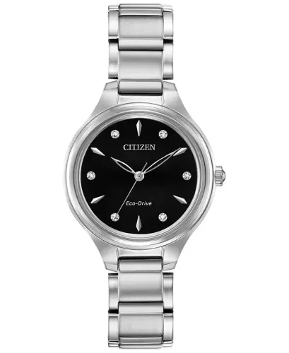 Eco-Drive Women's Corso Diamond-Accent Stainless Steel Bracelet Watch 29mm - No Color - 1
