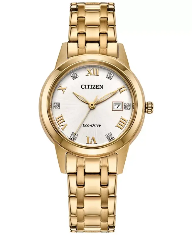 Eco-Drive Women's Classic Gold-Tone Stainless Steel Bracelet Watch 29mm - Silver-tone - CITIZEN