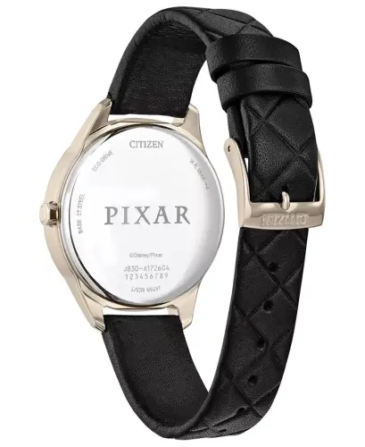 Eco-Drive Kadın Pixar Ratatuy Siyah Kapitone Deri Kayışlı Saat 37mm-Siyah - 3