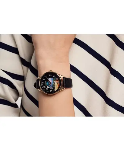 Eco-Drive Kadın Pixar Ratatuy Siyah Kapitone Deri Kayışlı Saat 37mm-Siyah - 4