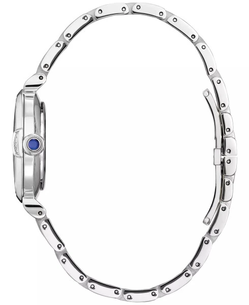 Eco-Drive Mae Ayollar Olmos Accentli Zanglamaydigan Po'lat Bilaguzuk Soati 30mm-Kumush rangli - CITIZEN (1)