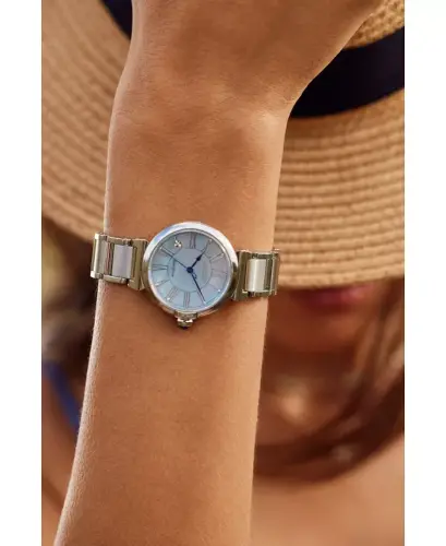 Eco-Drive Mae Women's Diamond Accent Stainless Steel Bracelet Watch 30mm - Silver-tone - 5