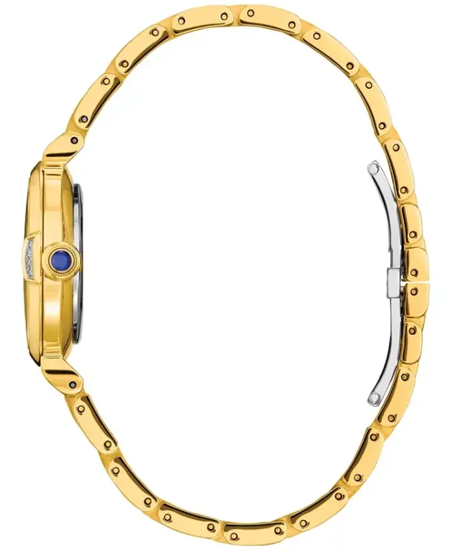 Eco-Drive Mae Women's Diamond Accent Gold-Tone Stainless Steel Bracelet Watch 30mm-Gold-tone - 2