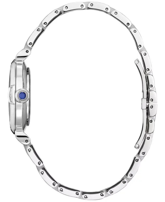 Eco-Drive Mae Women's Diamond Accent Stainless Steel Bracelet Watch 30mm-Silver-tone - 2