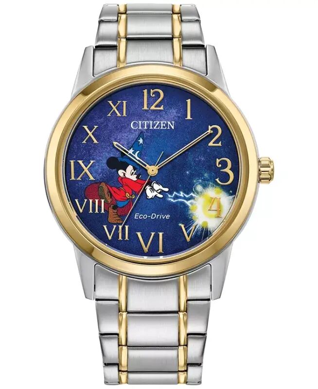 Eco-Drive Men's Apprentice Sorcerer Mickey Two-Tone Stainless Steel Bracelet Watch 40mm-Two-tone - 1