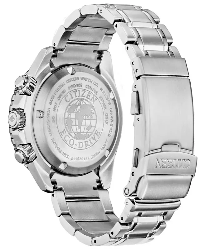 Eco-Drive Men's Chronograph Promaster Diver Stainless Steel Bracelet Watch 46mm-Silver - 3