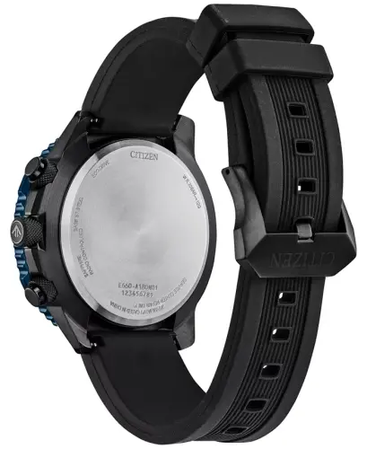 Eco-Drive Men's Chronograph Promaster Sky Black Strap Watch 46mm-Black - 3