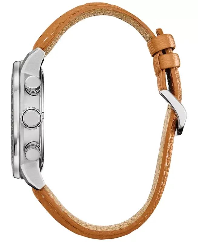 Eco-Drive Men's Chronograph Star Wars Rebel Pilot Orange Perforated Leather Strap Watch 44mm-Orange - 2