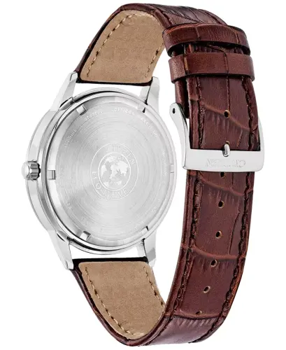 Eco-Drive Men's Corso Brown Leather Strap Watch 44mm-Brown - 3