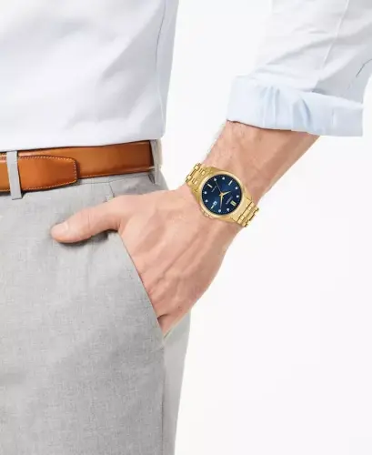 Eco-Drive Men's Corso Gold-Tone Stainless Steel Bracelet Watch 41mm-Gold - 5