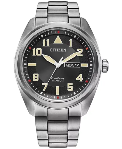 Eco-Drive Men's Garrison Stainless Steel Bracelet Watch 42mm-Silver-tone - 1