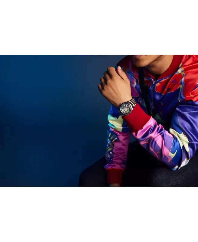 Eco-Drive Men's Marvel Classic Avengers Stainless Steel Bracelet Watch 43mm-Silver-tone - 9