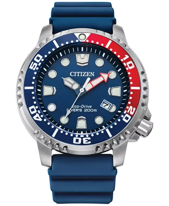 Eco-Drive Men's Promaster Dive Blue Strap Watch, 44mm-Blue - CITIZEN