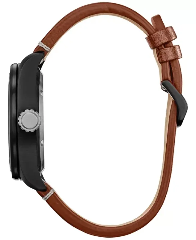 Eco-Drive Men's Star Wars Chewbacca Brown Leather Strap Watch 43mm-Brown - 6
