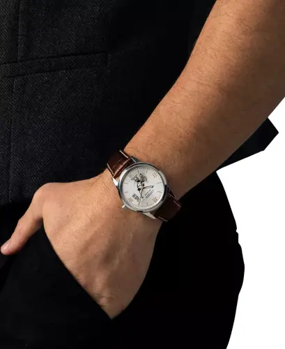 Eco-Drive Men's Steamboat Willie 1928 Brown Leather Strap Watch 40mm - 4