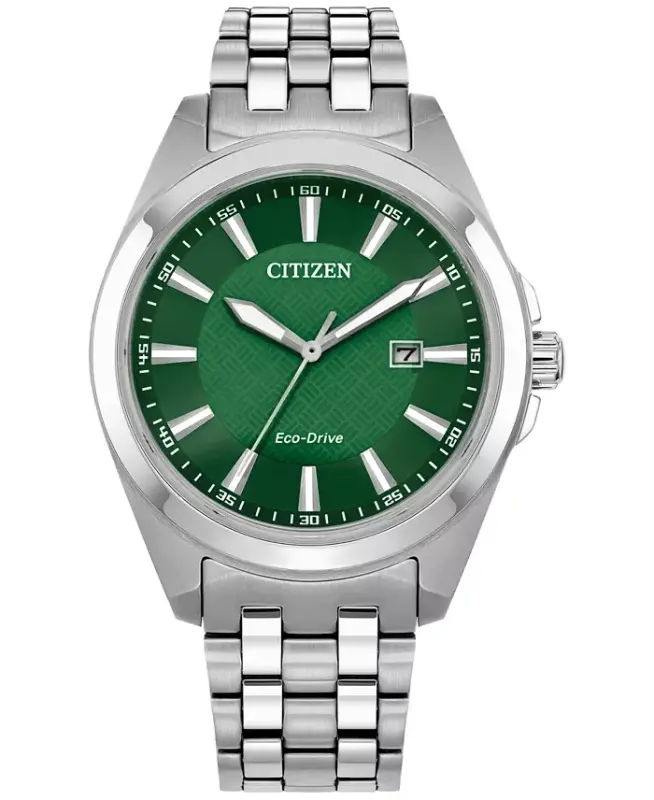 Eco-Drive Men's Peyten Stainless Steel Bracelet Watch 41mm-Silver-tone - 1