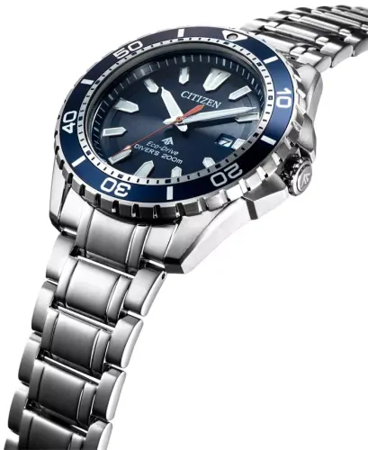Eco-Drive Men's Promaster Diver Stainless Steel Bracelet Watch 44mm-Silver - 7