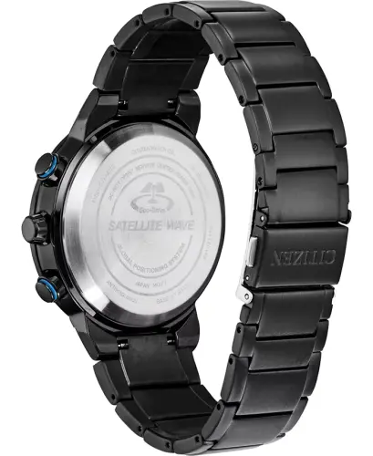 Eco-Drive Мужские Satellite Wave GPS Black-Tone Stainless Steel Bracelet Watch 44mm-Black - 3