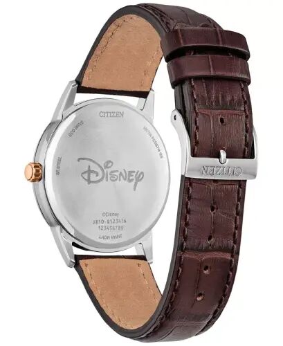 Eco-Drive Мужские Steamboat Willie 1928 Коричневый Кожаный Ремешок для Часов 40 мм - 3
