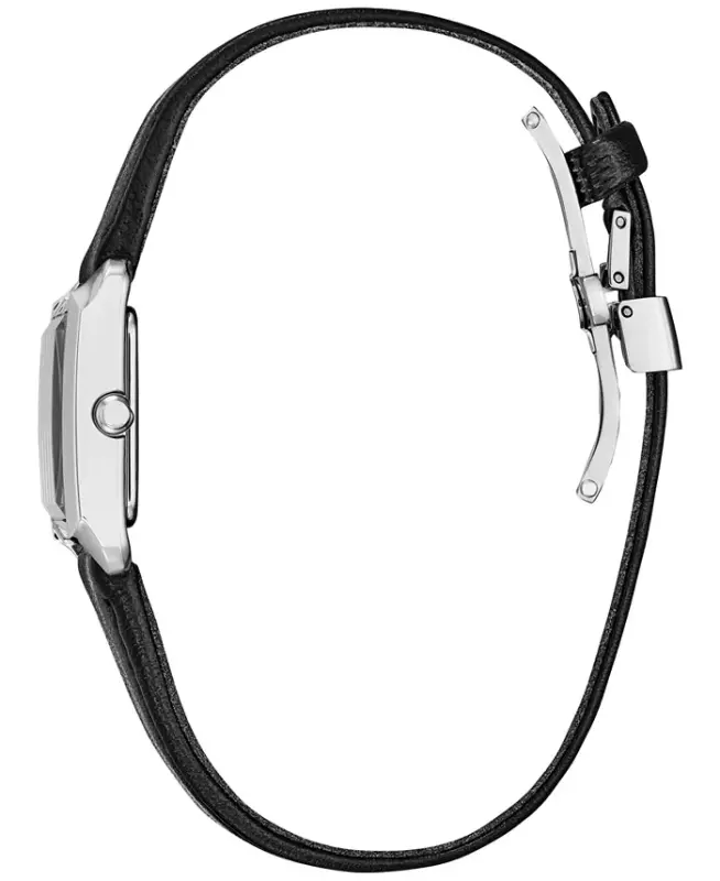 Eco-Drive Women's Bianca Black Apple Material Strap Watch 28mm-Black - 2