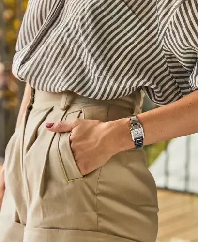 Eco-Drive Women's Bianca Stainless Steel Bracelet Watch 28mm-Silver-tone - 3