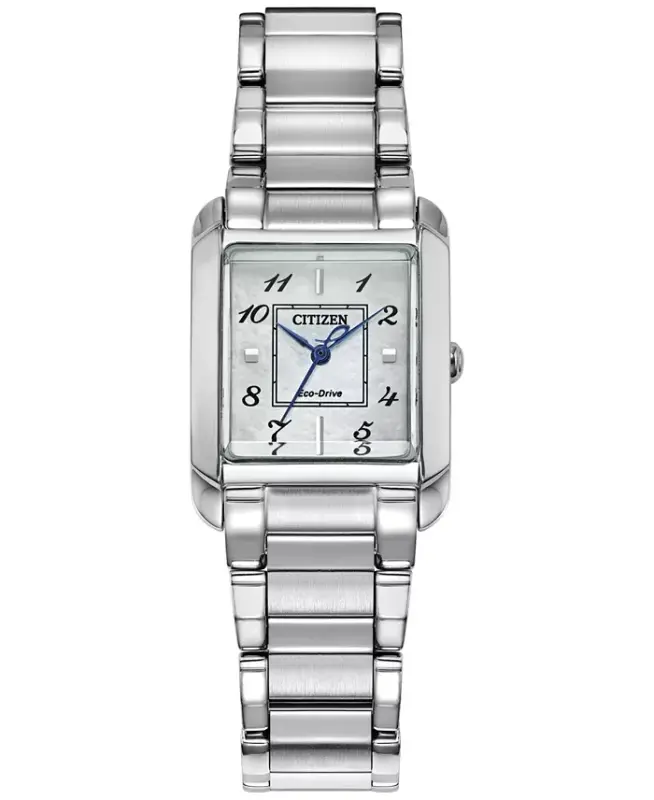 Eco-Drive Women's Bianca Stainless Steel Bracelet Watch 28mm-Silver-tone - 8