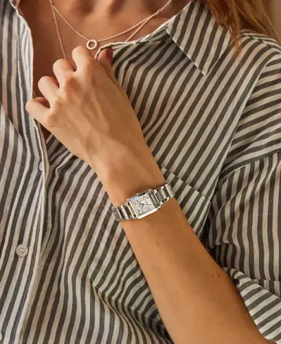 Eco-Drive Women's Bianca Stainless Steel Bracelet Watch 28mm-Silver-tone - 11