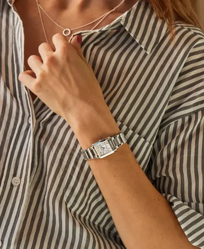Eco-Drive Women's Bianca Stainless Steel Bracelet Watch 28mm-Silver-tone - 11