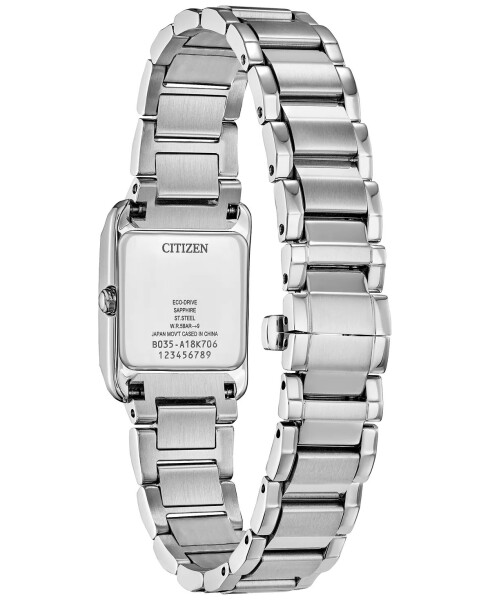 Eco-Drive Women's Bianca Stainless Steel Bracelet Watch 28mm Silver-tone - 6