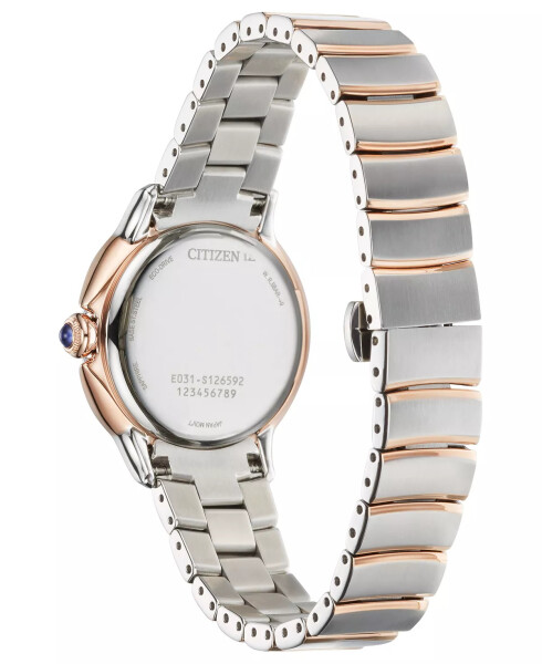 Eco-Drive Women's Ceci Diamond Accent Two-Tone Stainless Steel Bracelet Watch 32mm Two-tone - 3