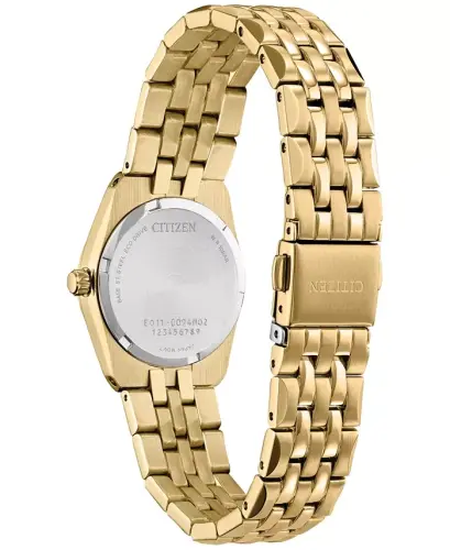 Eco-Drive Women's Corso Diamond (1/10 ct. t.w.) Gold-Tone Stainless Steel Bracelet Watch 28mm-Gold-tone - 3