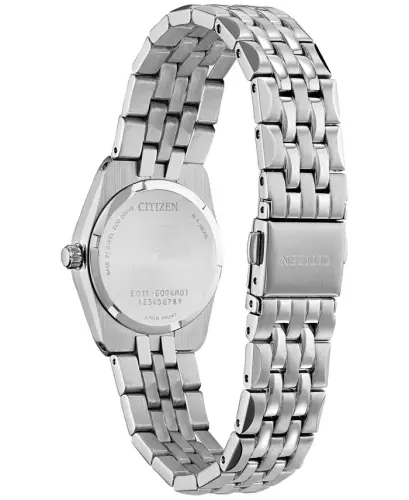 Eco-Drive Women's Corso Diamond (1/10 ct. t.w.) Stainless Steel Bracelet Watch 28mm-Silver-tone - 5